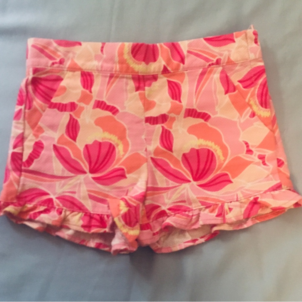 Janie And Jack Floral Ruffle Hem Shorts